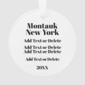 Leuchtturm Montauk, New York Ornament (Rückseite)