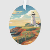 Leuchtturm Montauk, New York Ornament (Vorderseite)