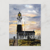 Leuchtturm montauk point New york post card Postkarte (Vorderseite)