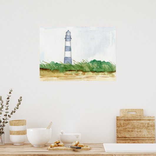 Leuchtturm Morris Island South Carolina Winter Poster (Küche)