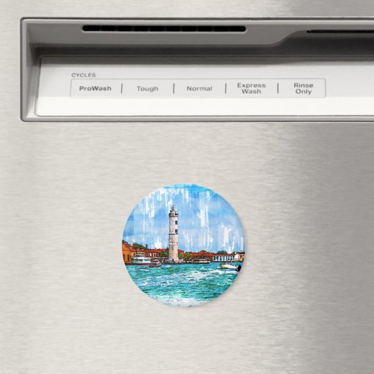 Leuchtturm Murano, Venedig, Italien. Magnet (In Situ (Geschirrspüler))