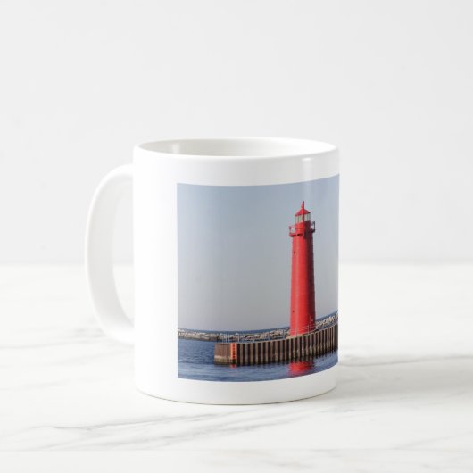 Leuchtturm Muskegon, Michigan Kaffeetasse (Vorderseite Links)