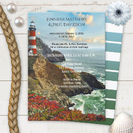 Leuchtturm nach Hochzeit Einladung