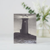Leuchtturm nachts es glänzend ist postkarte (Stehend Vorderseite)