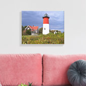Leuchtturm Nauset, Cape Cod Mass Canvas Print Leinwanddruck (Insitu (Wohnzimmer))