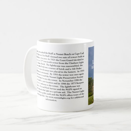 Leuchtturm Nauset, Cape Cod, Massachusetts Tasse (Vorderseite Links)