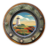 Leuchtturm Nautical Porthole Drawer Knobs Keramikknauf (Vorderseite)