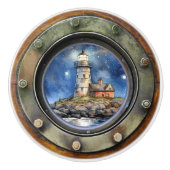 Leuchtturm Nautical Porthole Drawer Knobs Keramikknauf (Vorderseite)