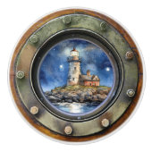 Leuchtturm Nautical Porthole Drawer Knobs Keramikknauf (Vorderseite)