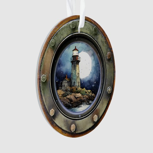Leuchtturm Nautical Porthole Ornament (Vorderseite)