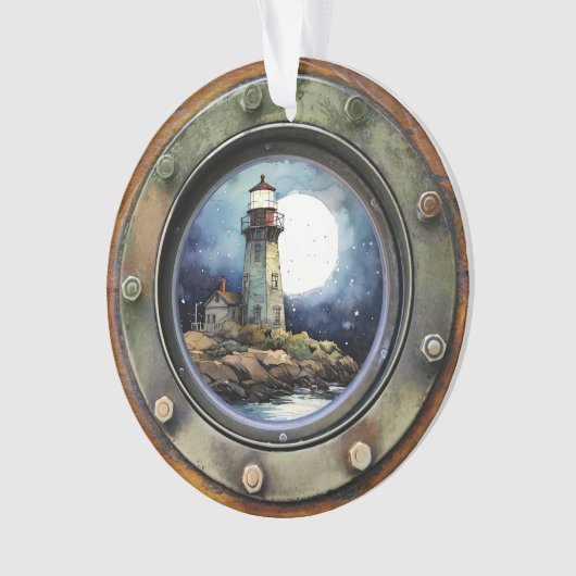 Leuchtturm Nautical Porthole Ornament (Vorderseite)