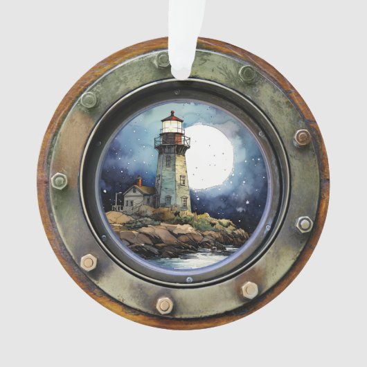 Leuchtturm Nautical Porthole Ornament (Vorderseite)
