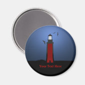 Leuchtturm Nautical Round Magnet (Vorderseite/Rückseite)