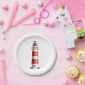 Leuchtturm Nautical Wedding Beach Summer Ocean Pappteller (Party)