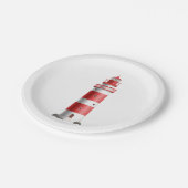 Leuchtturm Nautical Wedding Beach Summer Ocean Pappteller (Schrägansicht)