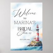 Leuchtturm Nautical Willkommensschild Poster (Vorne)