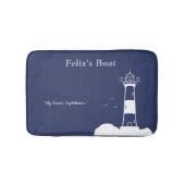 Leuchtturm Navy Blue Badematte (Vorderseite)