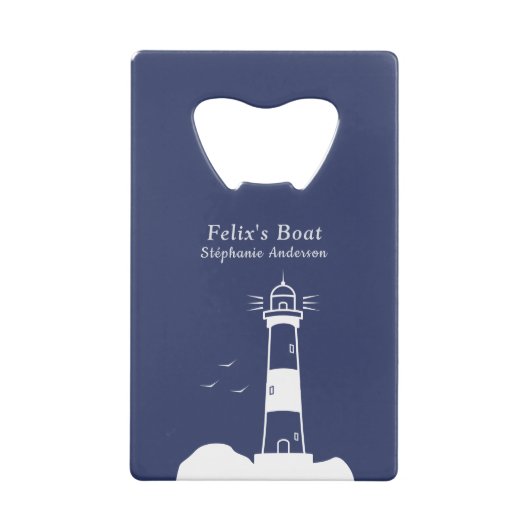 Leuchtturm Navy Blue Geldbeutel Flaschenöffner (Rückseite)