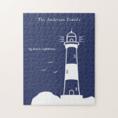 Leuchtturm Navy Blue Puzzle (Vertikal)