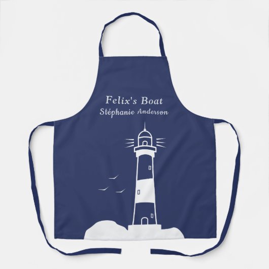 Leuchtturm Navy Blue Schürze (Vorderseite)