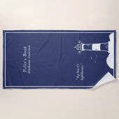 Leuchtturm Navy Blue Strandtuch (Vorderseite)