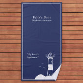 Leuchtturm Navy Blue Strandtuch