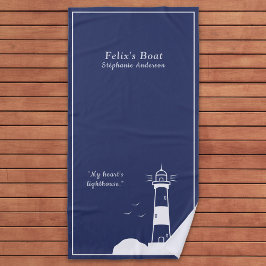 Leuchtturm Navy Blue Strandtuch
