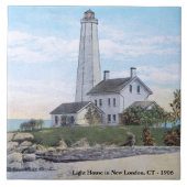 Leuchtturm New London CT Fliese (Vorderseite)