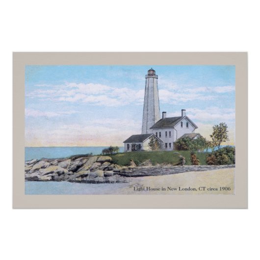 Leuchtturm New London CT Poster (Vorderseite)