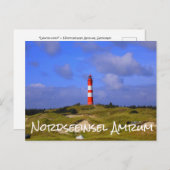 Leuchtturm, Nordseeinsel Amrum Postkarte (Vorne/Hinten)