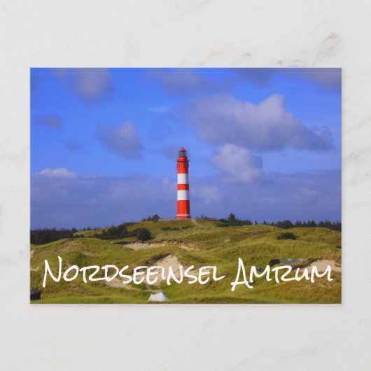 Leuchtturm, Nordseeinsel Amrum Postkarte (Vorderseite)