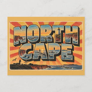 Leuchtturm North Cape PEI Rote Klippen Riff Kunst Postkarte