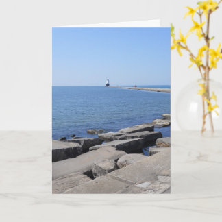 Leuchtturm North Pierhead, Ludington, MI Notizkart Karte