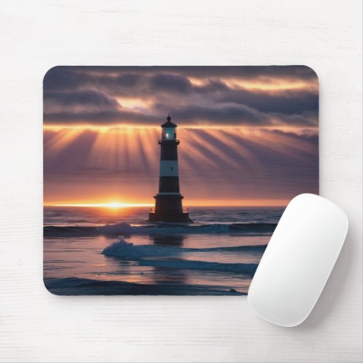 Leuchtturm Ocean Sunset Mousepad (Mit Mouse)