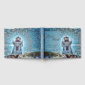 Leuchtturm Ozean Blue Nautical Rustic Coastal Gästebuch (Voll)