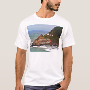 Leuchtturm-Ozean-Meer christliches Creationarts T-Shirt