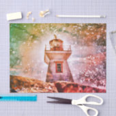 Leuchtturm Ozean Nautical Rustic Küstenstruktur Seidenpapier (Handwerk)