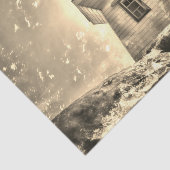 Leuchtturm Ozean Nautical Sepia Rustic Coasta Seidenpapier (Ausschnitt)