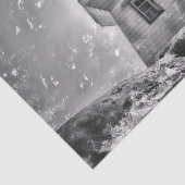 Leuchtturm Ozean Schwarz-Weiß-Küste Seidenpapier (Ausschnitt)