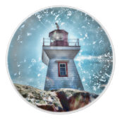 Leuchtturm Ozean Türkise Blue Nautical Coasta Keramikknauf (Vorderseite)