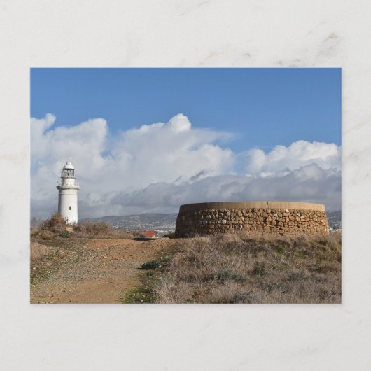 Leuchtturm Paphos, Zypern Postkarte (Vorderseite)