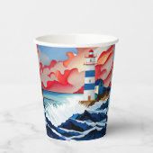 Leuchtturm Pappbecher (Links)