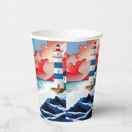 Leuchtturm Pappbecher (Rechts)