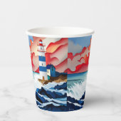 Leuchtturm Pappbecher (Vorderseite)