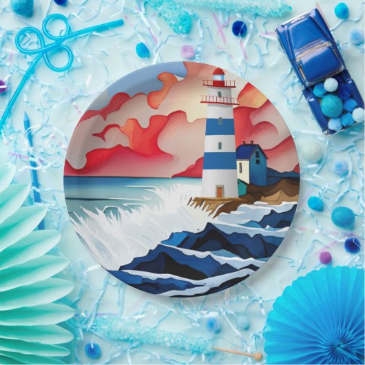 Leuchtturm Pappteller (Party)