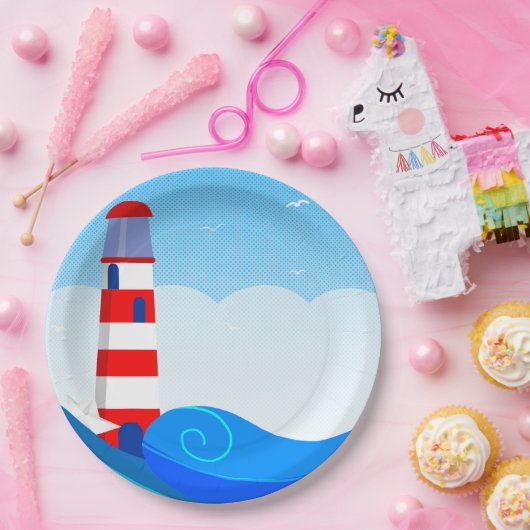 Leuchtturm-Pappteller Pappteller (Party)