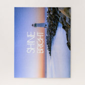 Leuchtturm Pastel Sunset Rocky Beach Puzzle (Vertikal)