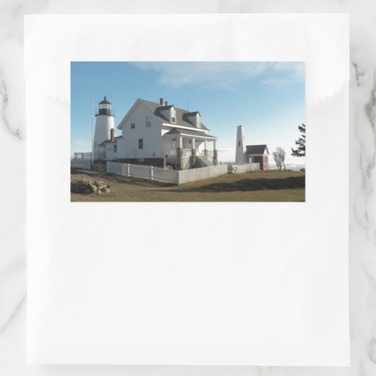 Leuchtturm Pemaquid Point 11 Rechteckiger Aufkleber (Tasche)