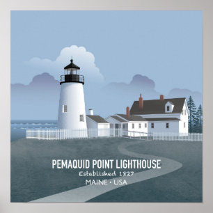 Leuchtturm Pemaquid Point Poster