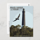 Leuchtturm Pensacola und Museum Postkarte (Vorne/Hinten)